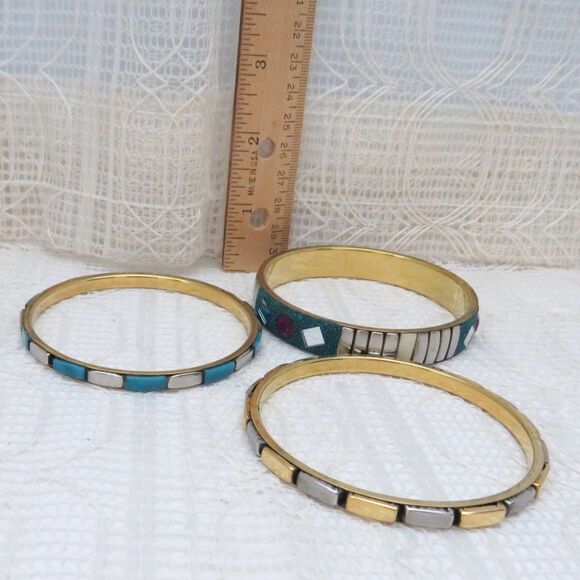 Set of 3 Boho Bangle Bracelets for Casual, Business, or Party Wear - Picture 6 of 6